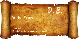 Duda Emma névjegykártya